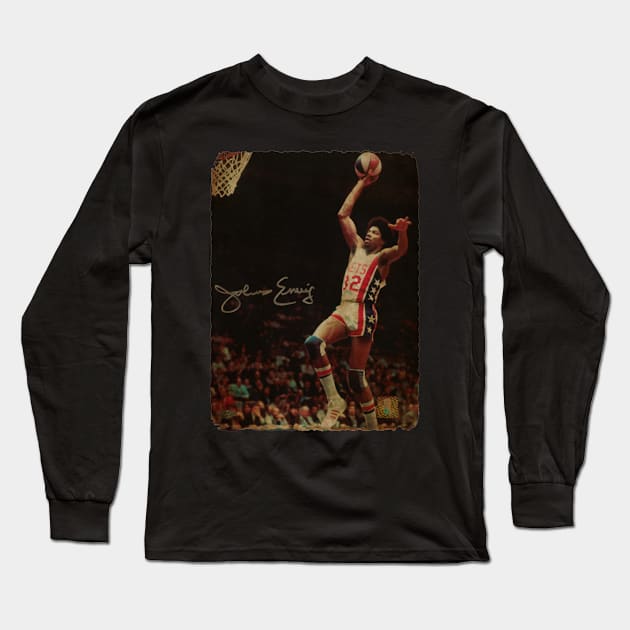 Dunk Julius Erving #2 Long Sleeve T-Shirt by Milu Milu